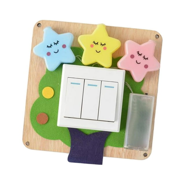 HILABEE Baby Busy Board Props, Cognition Game, Early Educational Toys, Montessori Travel Three Switch