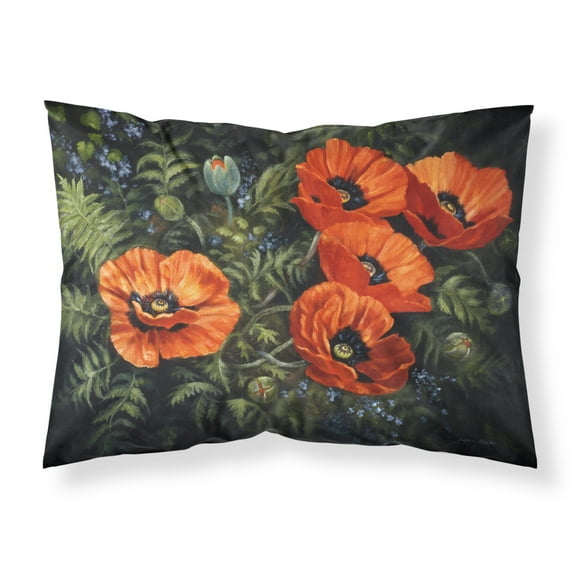 Poppies by Daphne Baxter Fabric Standard Pillowcase