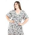 thumbnail image 4 of Vestido midi estampado Roman Fashion /Tallas Extras, 4285 (Blanco /Negro) negro 36, 4 of 6