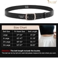thumbnail image 4 of Plus Size Women Leather Belt Black Casual Waist Belt for Jeans Pants with Metal Pin Buckle, 4 of 6