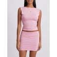 thumbnail image 2 of Biezeib Women's 2 Piece Summer Outfits Sleeveless Cropped Tank Tops Mini Bodycon Skirt Set, 2 of 6