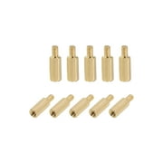 M2 x 7 mm + 3 mm Male to Female Hex Brass Spacer Standoff 20 Pcs
