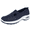 Blue, variant on pwidon Slip On Sneakers for Women, Breathable Knit Air Cushion Wedge Walking Shoes Non Slip Lightweight Casual Mary Jane Shoes for All Day Comfort Gray 36