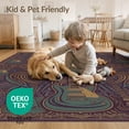 thumbnail image 4 of ODIKA 4'x6' Washable Area Rug Non-Slip, Chair-Friendly, Flatwoven Guitar Sound Music Wave Musical Instrument Record Vinyl Themed for Home Office, Under Desk, 4 of 7