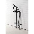 thumbnail image 2 of Aqua Vintage CCK8100DX Concord Freestanding Tub Faucet with Supply Line, Stop Valve, Matte Black, 2 of 9