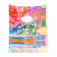 thumbnail image 2 of Mode Femmes Tassel Scarf, Aquarelle Abstrait Ballons Long Châle, Léger et Chaud, 2 of 6