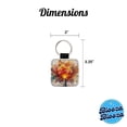 thumbnail image 5 of Dynamite Exploding Explosion Watercolor Faux Leather Square Keychain, 5 of 7