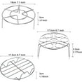 thumbnail image 3 of Xiao Hua Stainless Steel Steamer Rack Triangle Rack Steamer Basket Food Rack Pressure Cooker Air Fryer Rack, 3-Piece Set, 3 of 5