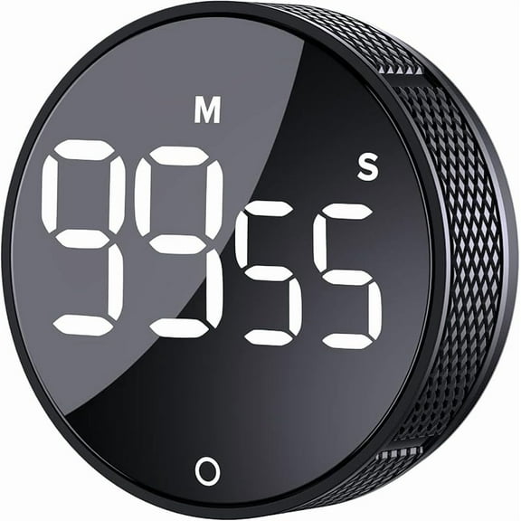 Digital Kitchen Timers, Visual timers Large LED Display Magnetic Countdown Countup Timer for Classroom Cooking Fitness Baking Studying Teaching, Easy for Kids and Seniors Black
