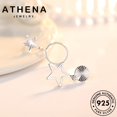 thumbnail image 4 of ATHENA Joyería Moissanite Mujeres Original 925 Perla Pendientes De Plata Diamante Stud M025, 4 of 4
