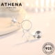 thumbnail image 4 of ATHENA Joyería Moissanite Mujeres Original 925 Perla Pendientes De Plata Diamante Stud M025, 4 of 4