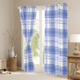 thumbnail image 3 of Homewish Classic Buffalo Plaid Black Out Curtains,Checkered Geometric Curtains Pack of 2 (42x63 Each),Blue Grid Print Bedroom Curtains For Girls Boys,Super Cozy Room Decor, 3 of 6