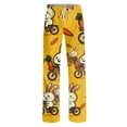 thumbnail image 5 of Easter Cute Pajamas for Women Drawstring Bunny Egg Print Casual Lounge Pants Elastic Waist Trendy Lounge Pants Wide Leg Sleep Casual Fit with Pockets Pajama Pants, #353 Yellow XXL, 5 of 6