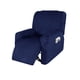 thumbnail image 1 of Funda de sofá reclinable elástica impermeable de 4 piezas separadas Funda para silla de gamuza MABOTO Azul, 1 of 7