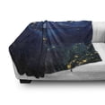 thumbnail image 3 of World Soft Flannel Fleece Throw Blanket, Countries Central America Earth at Night Costa Rica Nicaragua Pacific Ocean, Cozy Plush for Indoor and Outdoor Use, 50" x 60", Blue Forest Green, by Ambesonne, 3 of 6