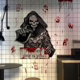 thumbnail image 4 of Calcomanías de pared de Halloween Decoración aterradora de Halloween Silueta de bruja Calcomanías de pared de calavera sangrienta Calcomanías de pared de arte zombie de Halloween aterradoras, 4 of 5