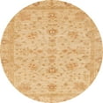 thumbnail image 1 of Ahgly Company Indoor Round Abstract Yellow Oriental Area Rugs, 8' Round, 1 of 6