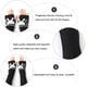 thumbnail image 3 of Guantes de invierno sin dedos para mujer, de punto, con abertura para el pulgar y diseño de conejo, 3 of 5