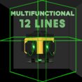 thumbnail image 2 of Nivel láser profesional omnidireccional 4D, herramienta de nivel láser de 12 líneas, 2 of 8