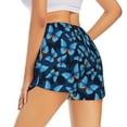thumbnail image 3 of Sigee Blue Butterfly for Women's Athletic Shorts High Waisted Running Shorts Pocket Sporty Short Gym Elastic Workout ShortsXX-Large, 3 of 9