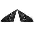 thumbnail image 2 of Ikon Motorsports Compatible with 16-21 Honda Civic Sedan Rear Side Window Louver Sun Rain Shade Gloss Black, 2 of 8