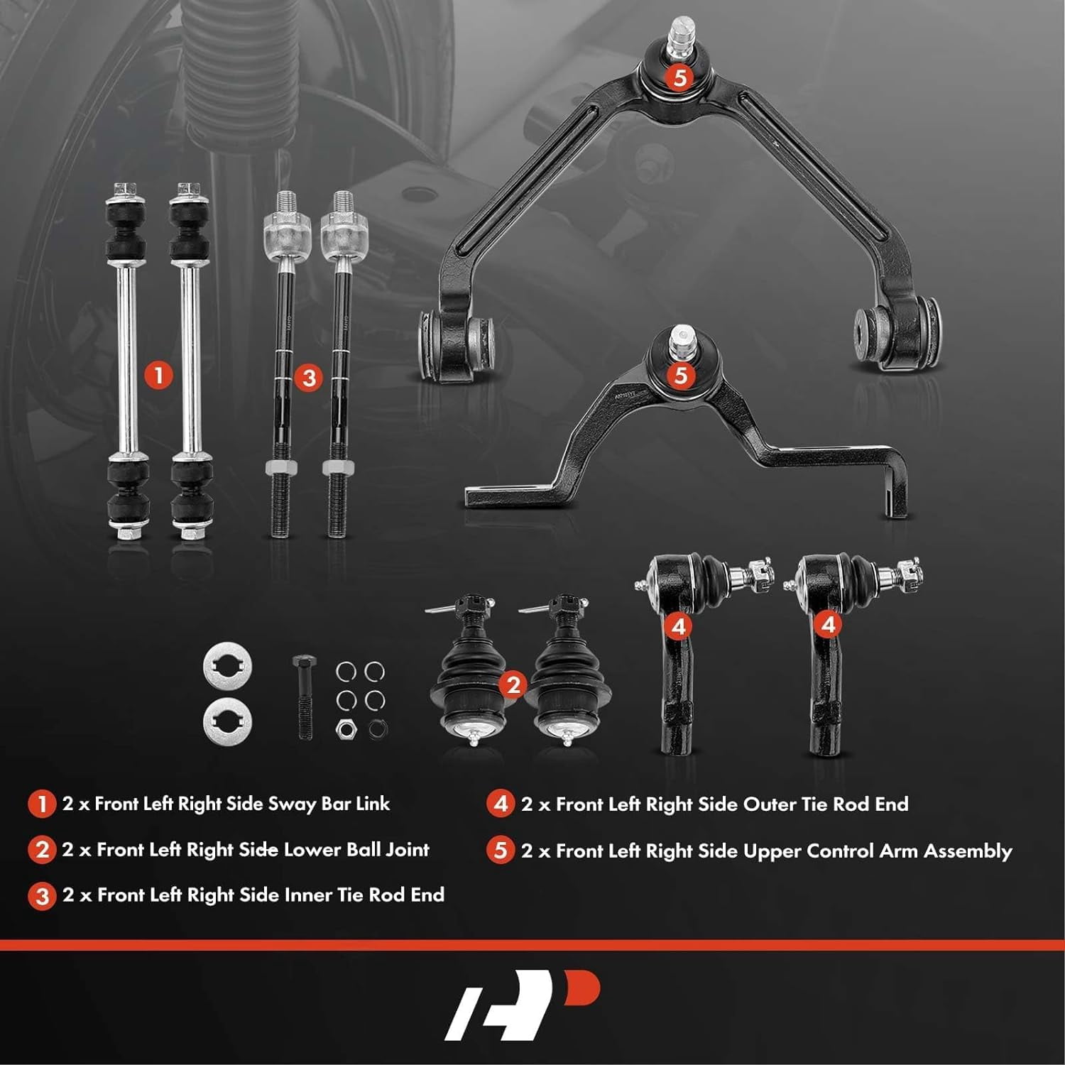 Set of 2 New Front Lower Control Arms Kit Fits 2001 2002 2003 2004
