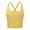 Yellow, variant on Womens Longline Sports Bras Strappy Open Back Workout Tank Tops Medium Support Criss Cross Athletic Yoga Top Purple S
