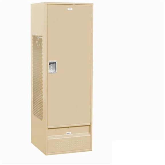 24" Wide Standard Gear Metal Locker - 6 Feet High - 24 Inches Deep - Tan - Unassembled
