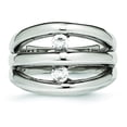 thumbnail image 4 of Stainless Steel Polished CZ Ring 6 Size, 4 of 7