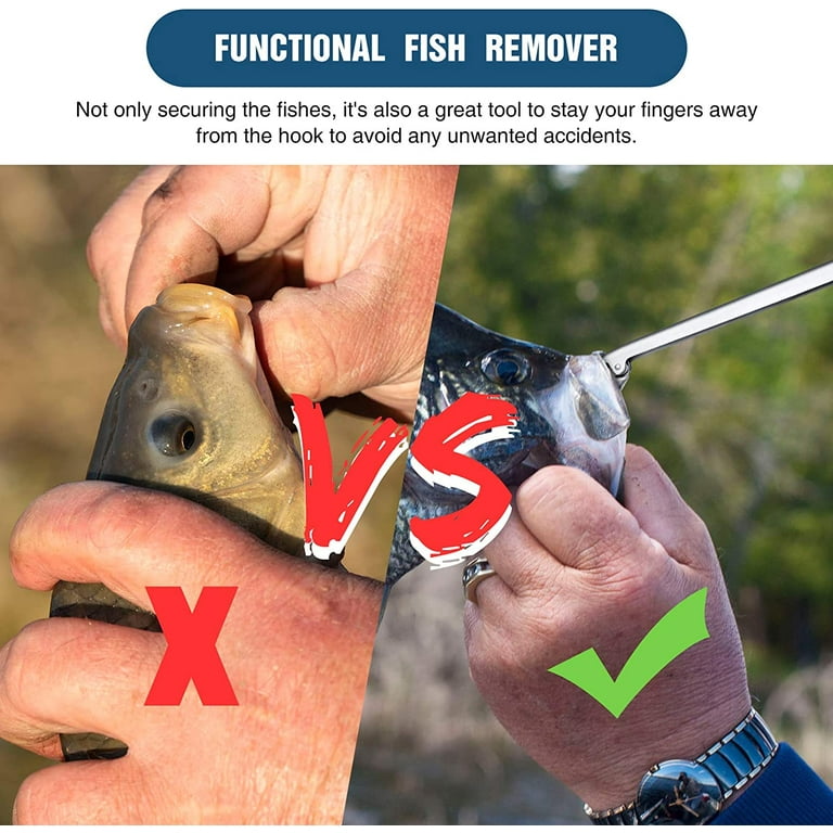 2 Pieces Stainless Steel Fish Hook Remover Fishing Extractor