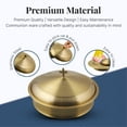 thumbnail image 7 of Mayur Exports Communion Ware Holy Wine Serving Tray with Lid & Stackable Bread Plate with Lid | Stainless Steel Brass/Gold Finish Church Altar Set, 7 of 7