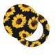 thumbnail image 2 of Balery Sunflower 6 Fundas de asiento para taburete de bar redondo de tela de terciopelo ajustables que protegen de arañazos y manchas para sillas de 14 a 17 pulgadas.-12 inch, 2 of 7