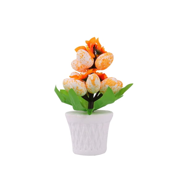 Decoraciones de Pascua para el Hogar Decoración de Huevos de Pascua Mini Decoración de Plantas en Macetas de Interior Tema de Vacaciones Decoración Del Hogar Agrega Vitalidad Festiva, Macetas de Plant