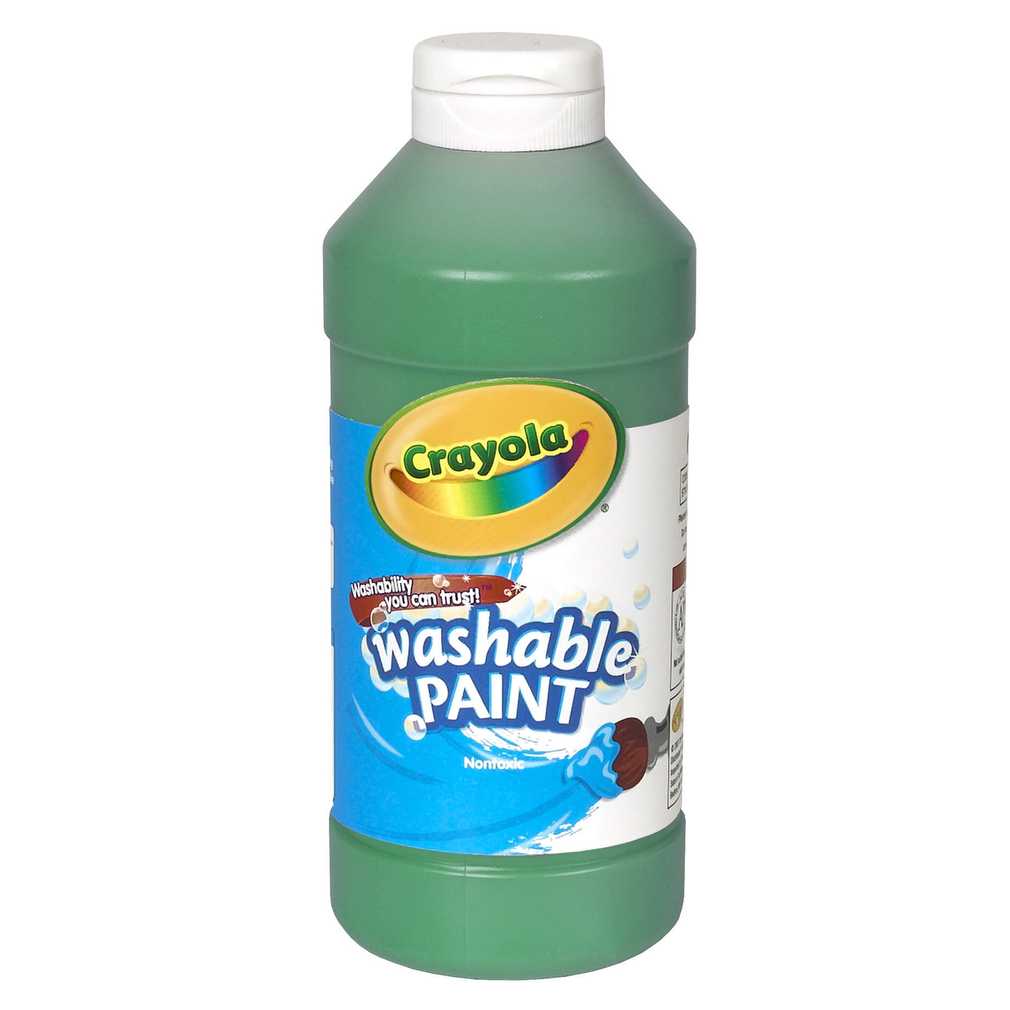 Crayola Washable Paint, Green, 16 Oz, Set Of 6 Bottles