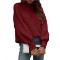 thumbnail image 3 of IROINNID Reduced Womens Sweater Turtleneck Pullover Sweater Solid Color Comfy Short Length Long Sleeve Sweater Tops, 3 of 6