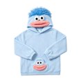 thumbnail image 3 of Big Mouth Monster Hoodies for Women and Kids Cute Fleece Oversized Halloween Pajamas Sherpa Party Pullover Tops Light Blue, 3 of 10