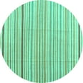 thumbnail image 1 of Ahgly Company Indoor Round Solid Turquoise Blue Modern Area Rugs, 8' Round, 1 of 4