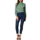 thumbnail image 2 of INSPIRAR CHIC Blusas de Trabajo para Mujeres con Cuadros y Lazo en el Cuello de Manga Larga M Verde, 2 of 8