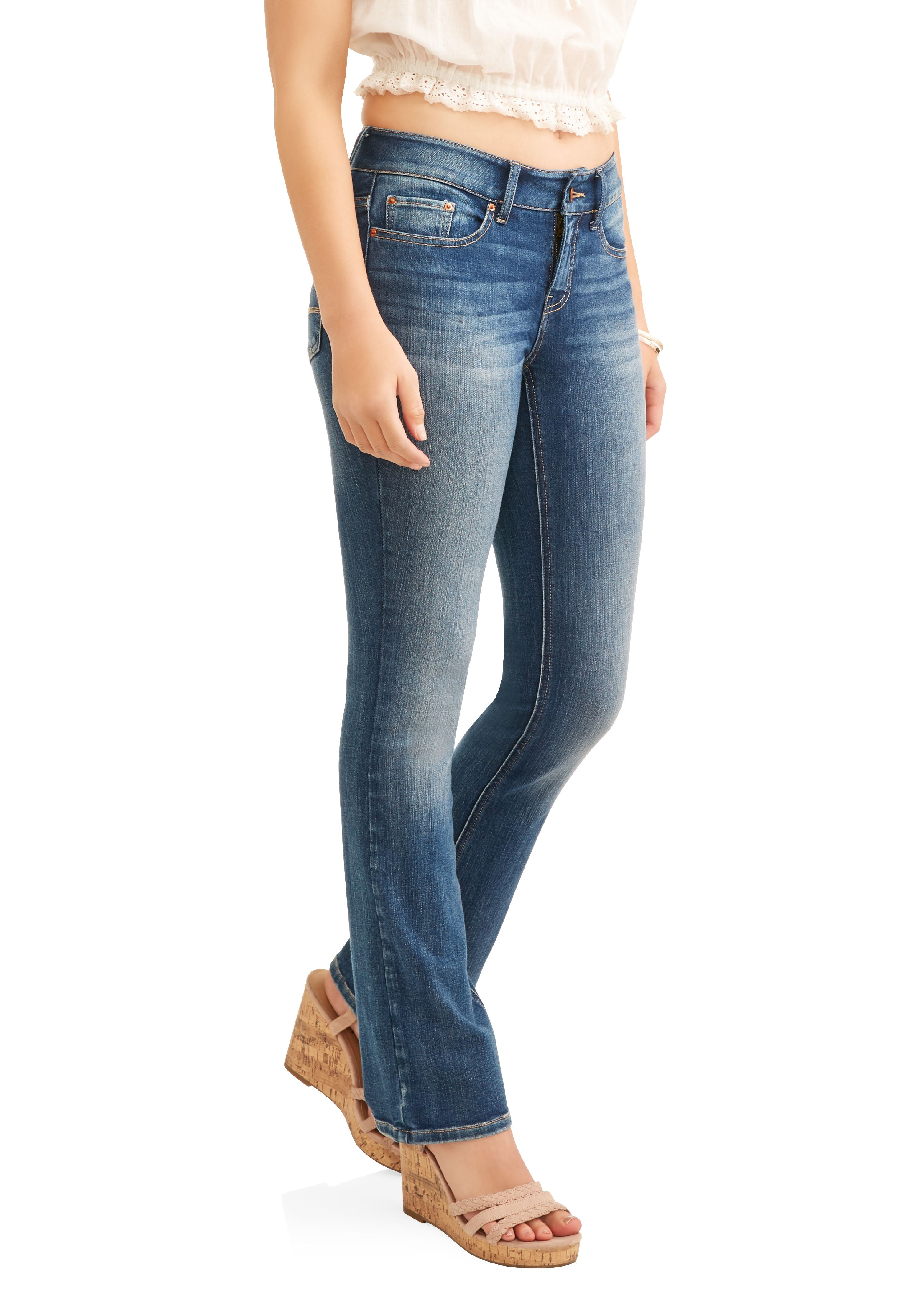 Time and Tru Mid Rise Bootcut Jeans Women's - Walmart.com