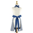 thumbnail image 2 of Design Imports Z02386 Navy & Off White Gingham Apron, 2 of 2