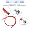thumbnail image 5 of Unique Bargains 95cm 37.4" Length 10mm ID Motorcycle Hydraulic Brake Line Oil Hose Pipe 28° 0° Stainless Steel Red, 5 of 6