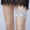 thumbnail image 3 of Blue Garter Belt for Brides Wedding Garter Set Lace Bridal Garter Party Leg Thigh Garters for Women, 3 of 4
