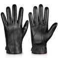 thumbnail image 1 of Guantes Alepo de piel de oveja genuina para hombre, color negro, talla L, 1 of 7