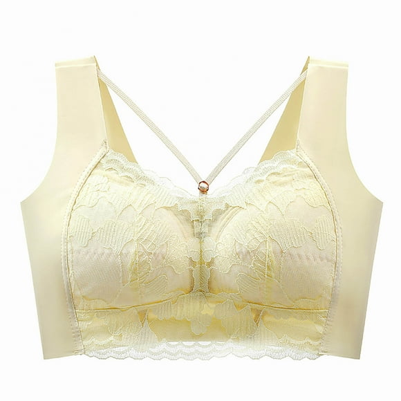 YDLCAFD Shelf Bra Tank Tops for Women Tall Seamless Lace Bras for Women Wirefree Comfortable Mesh Padded Soft Back Smoothing Bra Womens Tube Tops with Built in Bra Long Supportive Bras for Women