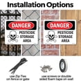 thumbnail image 3 of Pesticide Storage Area OSHA Danger Aluminum Sign 24 Inch x 18 Inch - 5 Pack, 3 of 8