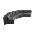 thumbnail image 4 of Newest 4-Piece Curved Modular Sectional Sofa in Corduroy with 8 Pillows for Conversation Pit, Grey, 4 of 5