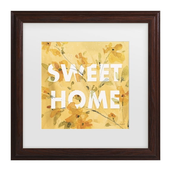 Lisa Audit 'Happy Yellow 16A' Matted Framed Art