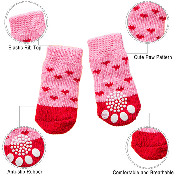 Anti Slip Dog Socks for Hardwood Floors Pet Paw Protection for Injured Paw Indoor Wear Walmart