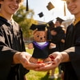 thumbnail image 7 of Purple Cotton Graduation Teddy Bear With Cap And Gown Stuffed Doll Backpack Pendant For Graduate, 7 of 7