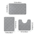 thumbnail image 4 of Viflosae Bath Mats Rug for Bathroom Foam Bath Mat 3 Piece Set Bathroom Rugs Toilet Mats Soft Water AbsorptionWashable Dark, 4 of 8